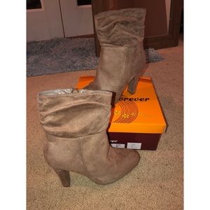 Taupe booties